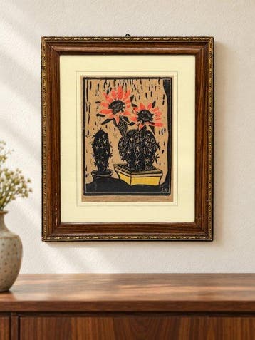 Jan Schonk (1889–1976) - Bloeiende cactus