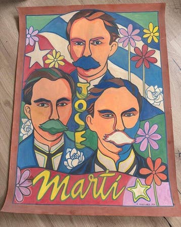 Raúl Martinez González (1927-1995) - Jose Martí - Poet,, Antiek en Kunst