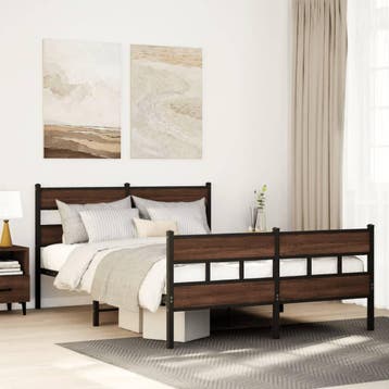 vidaXL Bedframe met hoofdbord en voetbord zonder matras, Verzenden