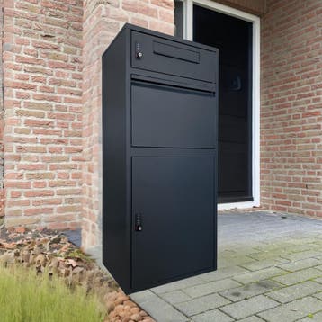 ParcelXL DuoBox -  Pakketbrievenbus apart postvak - Zwart, Verzenden, Staande brievenbus
