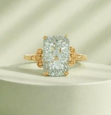 925 zilver - gesneden groene amethist - Ring