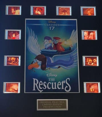The Rescuers - Framed Film Cell Display with COA, Verzamelen, Nieuw