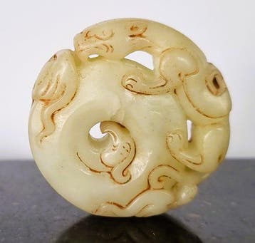 Amulet - Keizerlijk Talisman – Bi-schijf – Chilong-draken –