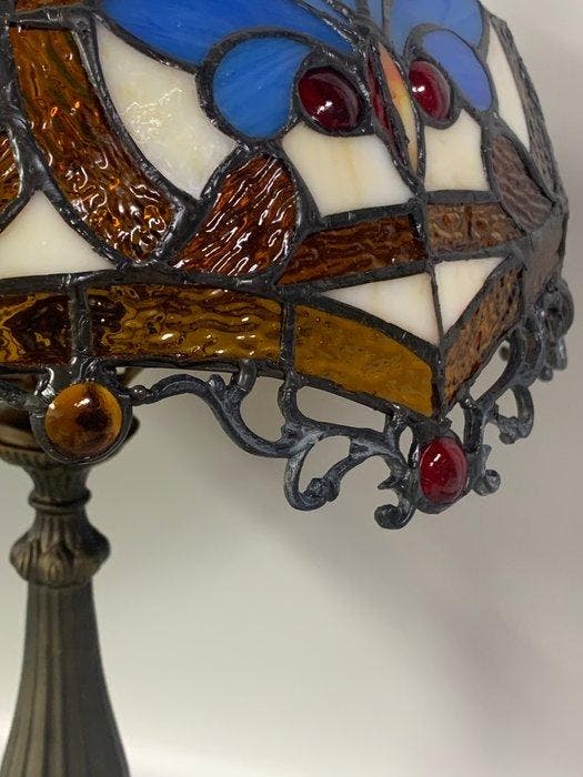 Tafellamp - Glas - Kroonluchter, Antiquités & Art, Curiosités & Brocante