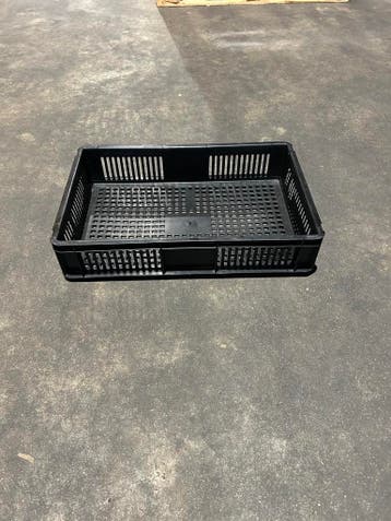 Partij kunststof kratten geperforeerd 60x40x12 cm., Doe-het-zelf en Bouw, Gebruikt, 40 tot 60 cm, 50 tot 75 cm, Minder dan 35 cm