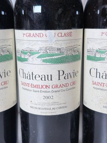 2002 Château Pavie - Saint-Émilion 1er Grand Cru Classé - 3, Verzamelen, Wijnen, Nieuw