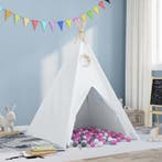 vidaXL Teepee Tent Wit 120 x 120 x 150 cm Stof en Plastic, Verzenden