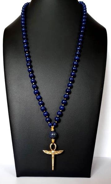 Lapis-lazuli – Heilige Egypte – Hanger - gevleugelde