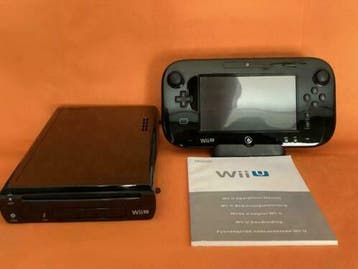 Wii U Console 32GB Zwart + Gamepad (Wii U Spelcomputers), Ophalen of Verzenden