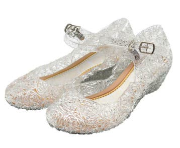 Prinsessenjurk - Glitter schoenen - Zilver - Kleedje, Verzenden, Nieuw