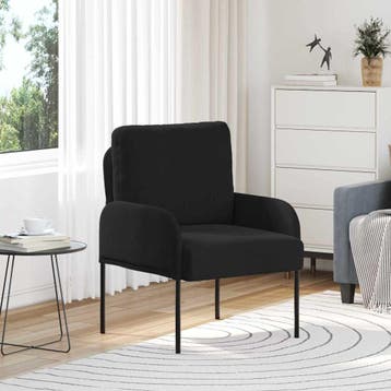 vidaXL bank / zetelen met kussen 55cm Zwart Multiplex, Verzenden, Nieuw