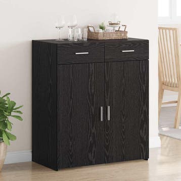 vidaXL Opbergkast Zwart Eiken 80 x 42,5 x 93 cm, Verzenden, Nieuw