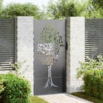 vidaXL Tuinpoort met slot Zwart 85 x 200 cm Poedercoated, Verzenden, Nieuw