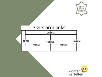 Leren elementenbank Flow - element 3 zits arm links, Antiek en Kunst, Ophalen of Verzenden