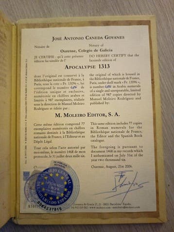 Spanje - Barcelona; M.Moleiro Editor,S.A - Apocalypse 1313 -