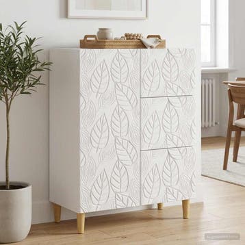 vidaXL Dressoir Hoogglans Wit 66 x 34,5 x 90 cm Bewerkt hout, Huis en Inrichting, Kasten | Dressoirs, Verzenden, Nieuw