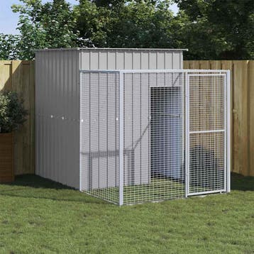 vidaXL Kippenhok met ren 165x251x181 cm gegalvaniseerd staal, Verzenden