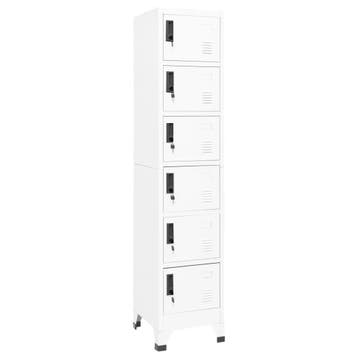vidaXL Lockerkast 38x40x180 cm staal wit, Verzenden