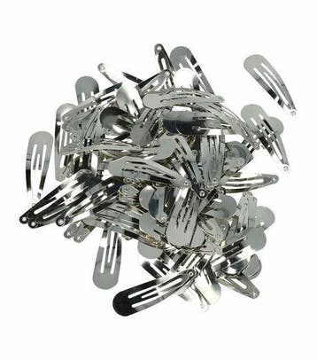 DIY Haarspeld Klikklak 5cm – Metaal – Zilver – Set van 100, Nieuw