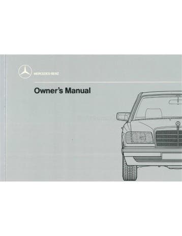 1989 MERCEDES BENZ S KLASSE INSTRUCTIEBOEKJE ENGELS