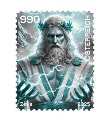 Autriche 2025/2025 - Crypto Stamps Heroes of Mythology: Zeus, Gestempeld
