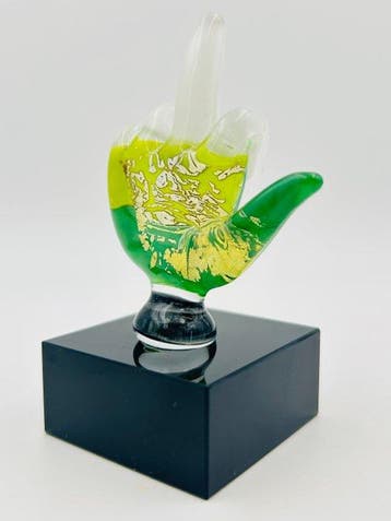 Handmade Murano glass - Sculpture, La Mano - 7 cm - Verre de