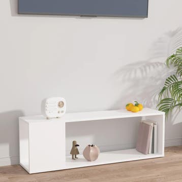 vidaXL Tv-meubel 100x24x32 cm bewerkt hout wit, Verzenden, Nieuw
