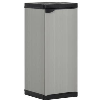 vidaXL Tuinkast met 1 schap 35x40x85 cm grijs en zwart, Huis en Inrichting, Kasten | Overige, Verzenden, Nieuw