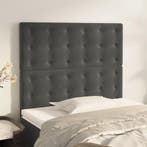 vidaXL Hoofdbord donkergrijs 80x5x118/128 cm Fluweel, Verzenden