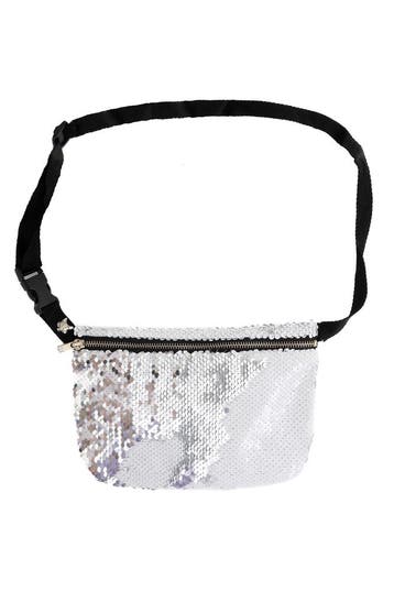 KIMU® Heuptas Pailletten Wit Zilver Fanny Pack Heuptas Witte, Ophalen of Verzenden, Nieuw