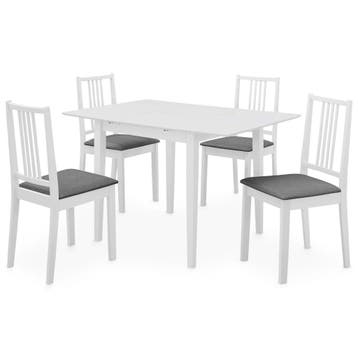 vidaXL 5-delige Eethoek MDF wit, Verzenden