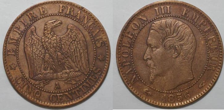 5 Centimes France Gadoury 152 Cinq Centimes 1856 A Paris..., Postzegels en Munten, Munten | Europa | Niet-Euromunten, België, Verzenden