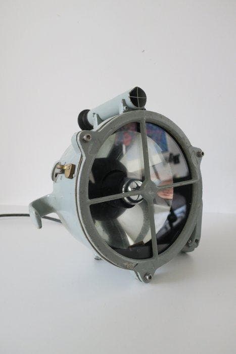Scheepslamp - Aluminium, Staal, Glas, Antiquités & Art, Curiosités & Brocante