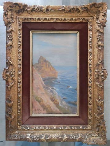 Arturo Abba (1881-1953), attribuito a - Scoglio a Posillipo