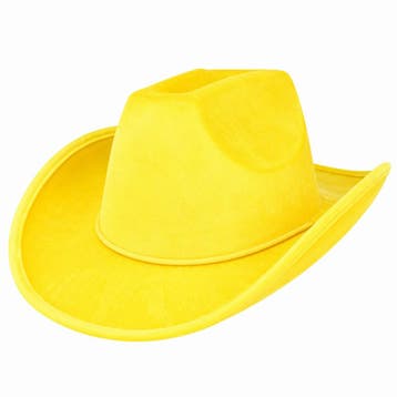 Cowboyhoed - Western Hoed - Velvet - Geel