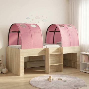 vidaXL Bed met Tunnel 3 st Sonoma eiken en roze Bewerkt hout, Verzenden