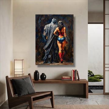 AT9 - [Canvas XXL] Batman x Wonder Woman - Justice, Nieuw in verpakking