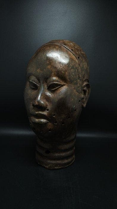 Prachtige koninklijke kop - bini /edo - Nigeria (Zonder, Antiquités & Art, Art | Art non-occidental