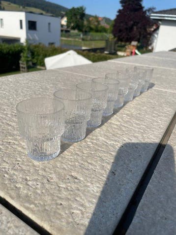 Iittala - Tapio Wirkkala - Wijnglas - Glas - 8 likeurglazen, Antiquités & Art