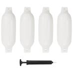 vidaXL Bootstootkussens 4 st 41x11,5 cm PVC wit, Watersport en Boten, Verzenden, Nieuw