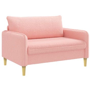vidaXL XXL-fauteuil Roze Bouclé, Verzenden, Nieuw