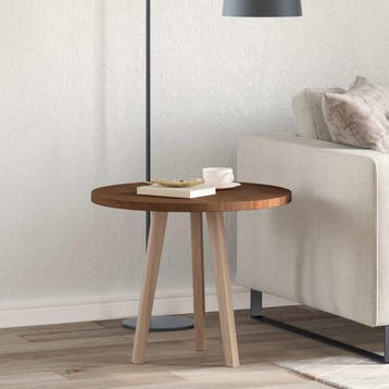 vidaXL Tafelblad Ø 60 x 2,5 cm Rond Massief Eikenhout, Verzenden