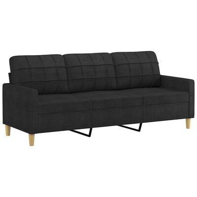 Driezitsbank 180cm stof ZWART | Retour Deal | 34% Korting, Huis en Inrichting, Zetels | Zetels, 150 tot 200 cm, 75 tot 100 cm