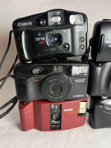 Olympus, Canon, Minolta, Kodak, Vivitar, Ricoh Lot of 7 x, Audio, Tv en Foto, Nieuw