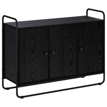 vidaXL Dressoir Zwart eiken 102 x 35 x 75 cm Bewerkt hout, Verzenden, Nieuw