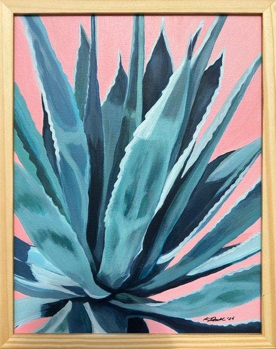 Kim Powell - Texas Agave, Antiquités & Art, Art | Peinture | Moderne