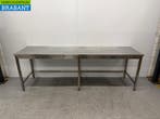RVS Werktafel 270 x 70 x 93,5 cm Horeca, Ophalen of Verzenden