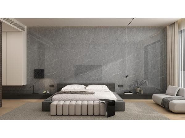 Veiling - Pvc wandpaneel 122x270cm  Grijs  10x stuk, Bricolage & Construction, Sanitaire