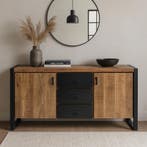 Dressoir Mangohout Nola 160 cm, Huis en Inrichting, Kasten | Dressoirs, Verzenden, Nieuw, Overige houtsoorten, Industriële meubels