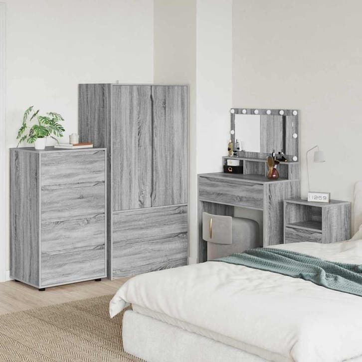 vidaXL Opbergkasten Grijs Sonoma 60 x 48 x 105 cm Bewerkt, Huis en Inrichting, Kasten | Overige, Nieuw, Verzenden